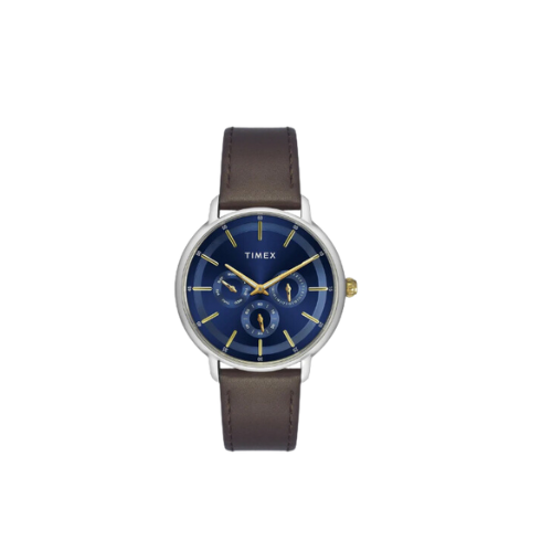 Timex Fashion Men's Blue Dial Round Case Multifunction Function Watch