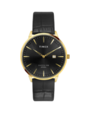 Timex Fashion Men's Black Dial Round Case 2 Hands+Date Function Watch