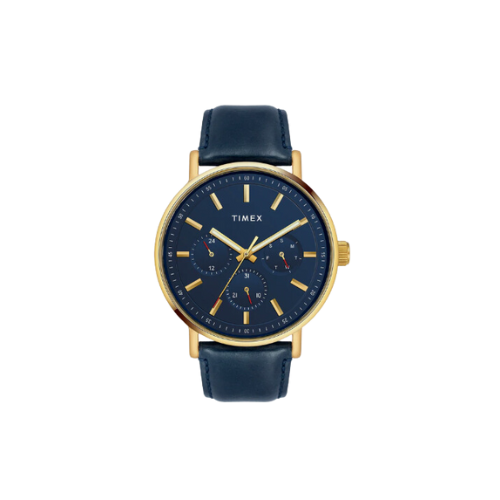 Timex Fashion Men's Blue Dial Round Case Multifunction Function Watch