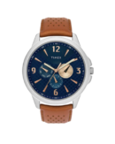 Timex Fashion Men's Blue Dial Round Case Multifunction Function Watch