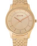 Sonata Quartz Analog Champagne Dial