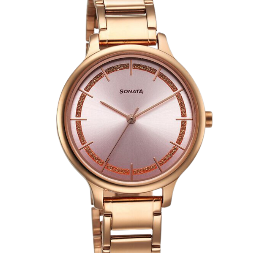 Sonata Blush Quartz Analog Pink dial