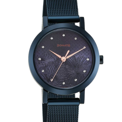 Sonata Quartz Analog Blue