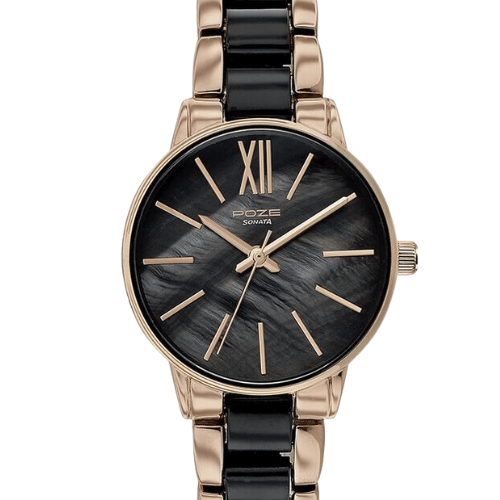Sonata Poze Quartz Analog Mother Of Pearl Dial