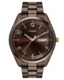 Timex Men Brown Round Analog Brass Dial Watch