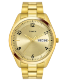 Timex Men Champagne Round Analog Brass Dial Watch