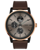 Timex Fashion Men's Brown Dial Round Case Multifunction Function Watch