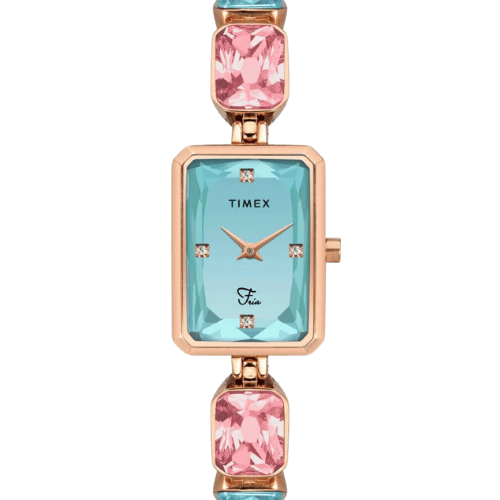 Timex Fria Women Blue Rectangular Analog Watch