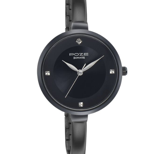 Sonata Poze Quartz Analog Black dial