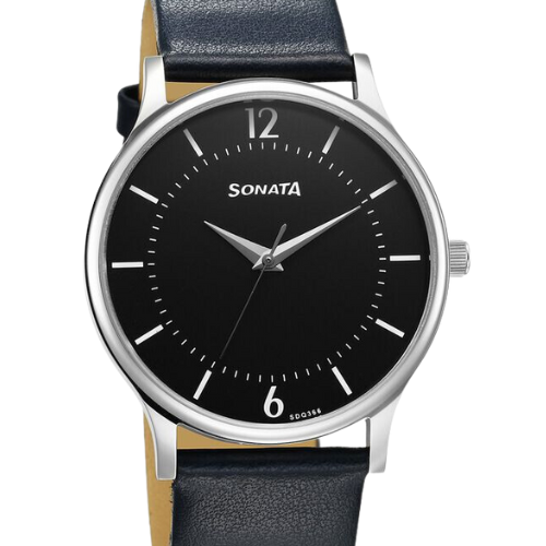 Sonata Aspire Quartz Analog Black Dial