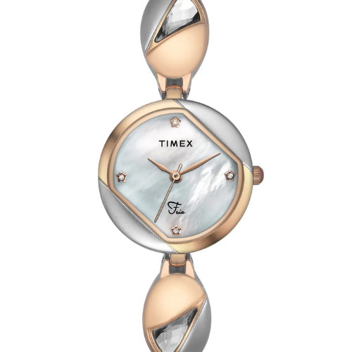 Timex Fria Women Off White Round Analog Watch