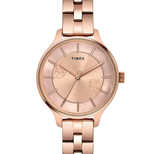 Timex Fashion Women's Pink Dial Round Case 3 Hands Function Watch