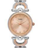 Timex Fria Women's Rose Gold Dial Round Case 2 Hands Function Watch