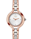 Timex Fria Women's Silver Dial Round Case 2 Hands Function Watch