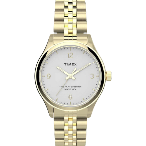 Timex Heritage Collection Women's Quartz Analog Gold-Tone Dial Stainless-Steel Function Watch