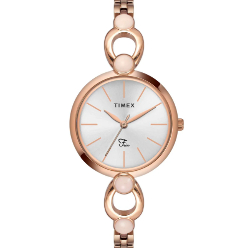Timex Fria Women Silver Round Dial Analog Watch