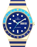 Timex Women Blue Round Stainless Steel Dial Analog Watch