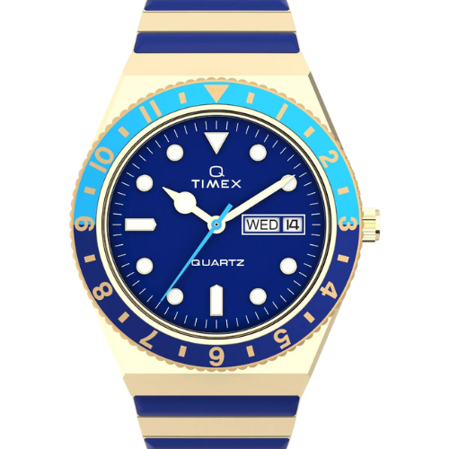 Timex Women Blue Round Stainless Steel Dial Analog Watch