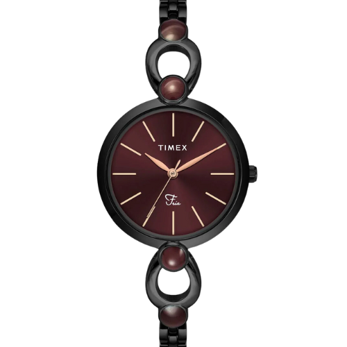 Timex Fria Women Maroon Round Dial Analog Watch