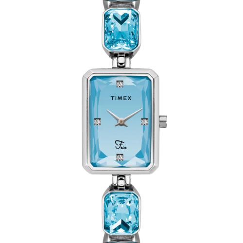 Timex Fria Women Blue Rectangular Analog Watch