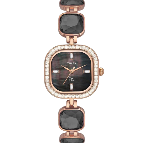 Timex Fria Women Black Square Analog Watch