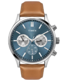Timex Fashion Men's Blue Dial Round Case Multifunction Function Watch