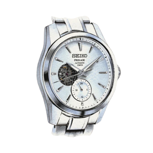 Presage Shiro Sharp-Edged Open Heart - SPB415J1 4 Presage Shiro Sharp-Edged Open Heart