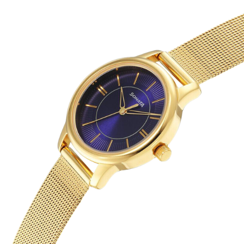 NS8178YM04 Sonata Classic Gold Blue Dial Metal Strap Watch for Women 4 Untitled design 2 409