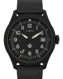 Timex Men Black Bio-Based PU Round Dial Analog Watch