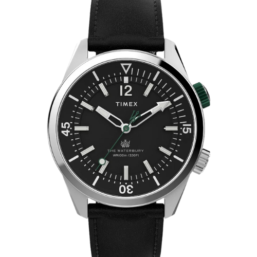 Timex Men Black Round Stainless Steel Dial Analog Watch