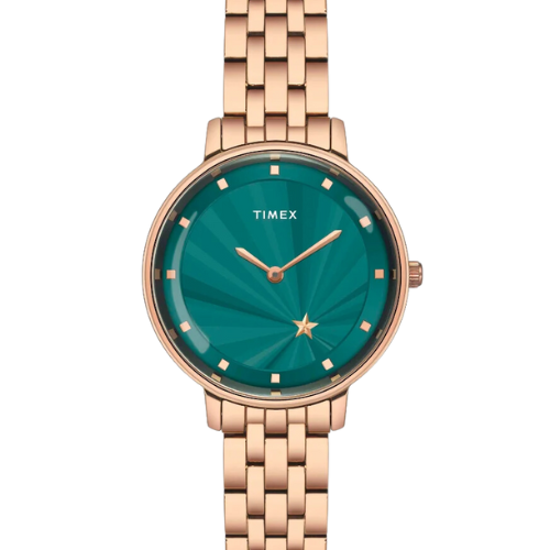 Timex Women Green Round Dial Analog Watch