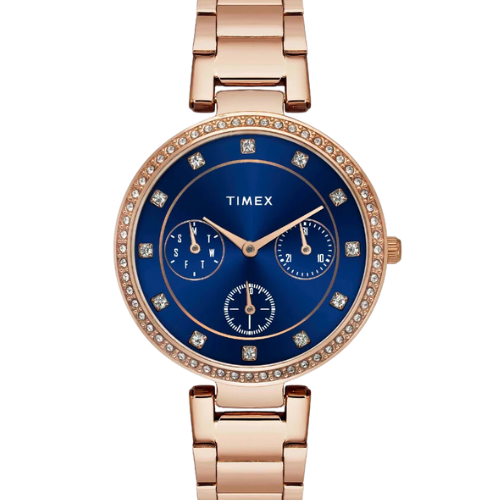 Timex Women Blue Round Dial Analog Watch