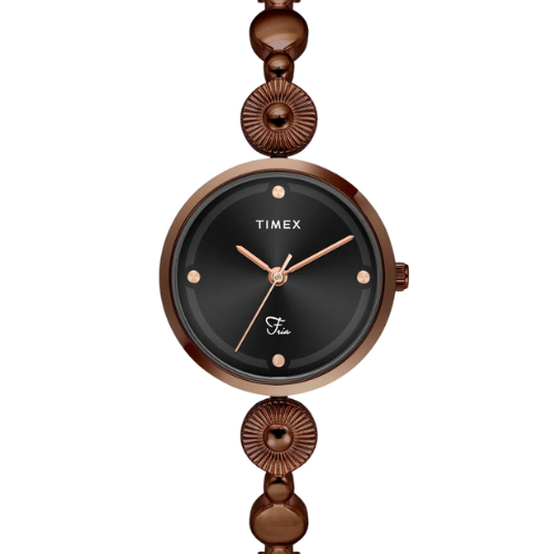 Timex Fria Women Black Round Dial Analog Watch