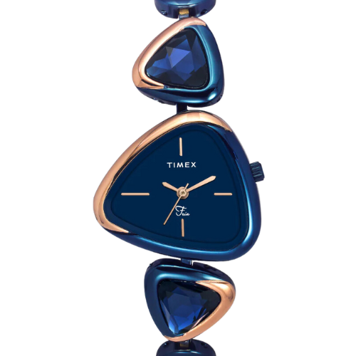 Timex Fria Women Blue Triangle Analog Watch
