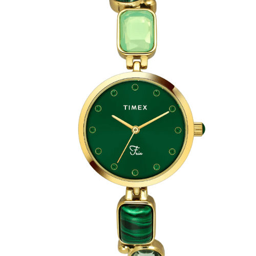 Timex Fria Women Green Round Analog Watch