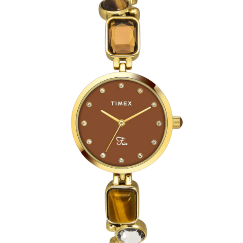 Timex Fria Women Brown Round Analog Watch