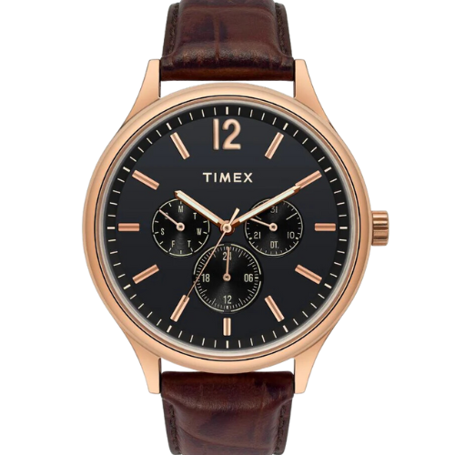 Timex Fashion Men's Blue Dial Round Case Multifunction Function Watch