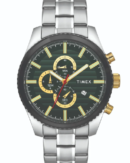 Timex Fashion Men's Green Dial Round Case Chronograph Function Watch