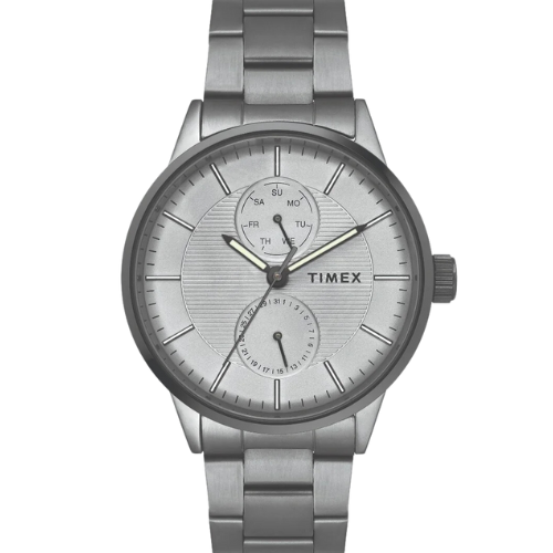 Timex Fashion Men's Grey Dial Round Case Multifunction Function Watch