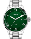 Timex Men Analog Green Round Brass Dial Watch