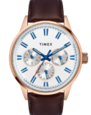 Timex Fashion Men's White Dial Round Case Multifunction Function Watch