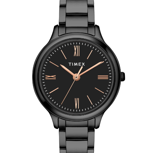 Timex Women Black Round Analog Watch