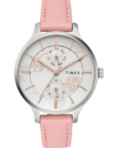 Timex Women Multifunction Silver Round Brass Dial Watch