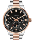 Timex Fashion Men's Black Dial Round Case Multifunction Function Watch
