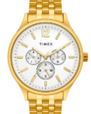 Timex Fashion Men's Silver Dial Round Case Multifunction Function Watch