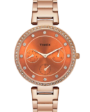 Timex Women Orange Round Dial Analog Watch