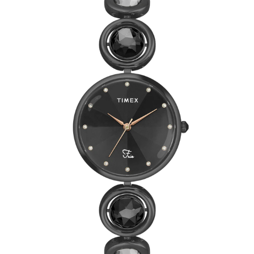 Timex Fria Women Black Round Analog Watch