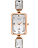 Timex Fria Women Silver Rectangular Analog Watch