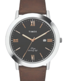 Timex Empera Men's Black Dial Round Case 10 Year Battery Life + Date Function Watch