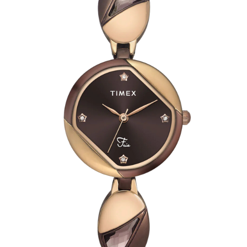 Timex Fria Women Brown Round Analog Watch